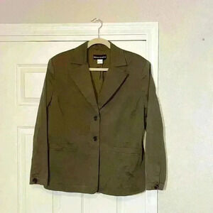 Bianca Nygard Green Career Button Up Blazer Jacket Womens Size 16
